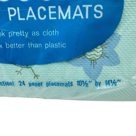 Scott Family Placemats 24-Pack New Old Stock 10.5" X 14.5" Paper Floral Bird - Picture 3 of 10